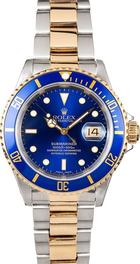 rolex blue gold steel